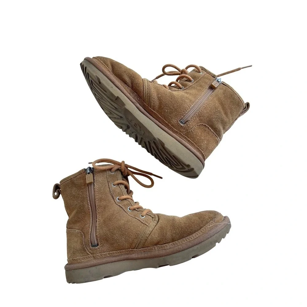 UGG Kids Neumel II Chestnut Suede Lace Up Boots 1017320K‎ Size 4 Youth